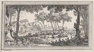 Landscape, from a series of six landscapes titled "Observationib.Astronom.Regiae.Paris.Scient. Acad...1736"