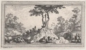 Landscape, from a series of six landscapes titled "Observationib.Astronom.Regiae.Paris.Scient. Acad...1736"