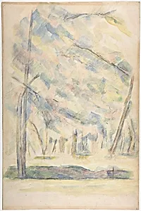 Landscape (recto); Sketch of rocks(?) (verso) by Paul Cézanne