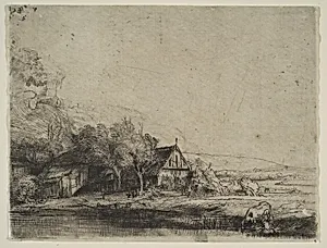 Landscape with a Cow Drinking