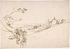 Landscape with a Gnarled Tree and a Farm by Anthony van Dyck