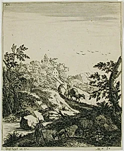 Landscape with a Goatherd and a Drover by Charles François César Le Tellier, Marquis Montmirail