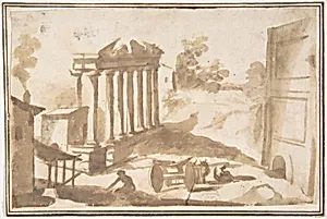 Landscape with a Ruined Temple