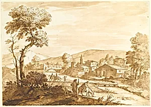 Landscape with a Town by a River