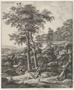 Landscape with Apollo and Daphne, from the Series of Six Mythological Scenes
