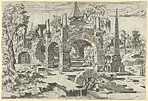Landscape with Arched Tomb and an Obelisk