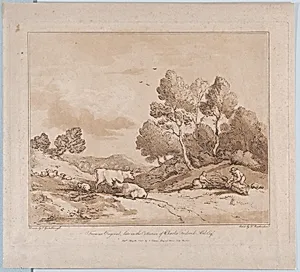 Landscape with Figures Binding a Bundle of Wood