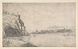 Landscape with River by Allart van Everdingen|Anonymous, Dutch, 17th century