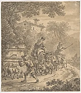 Landscape with Shepherds and their Flock