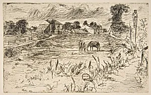 Landscape with the Horse (Landscape with Horses) by James McNeill Whistler