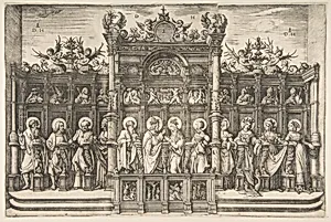 Large Choirstall with Christ Blessing the Virgin