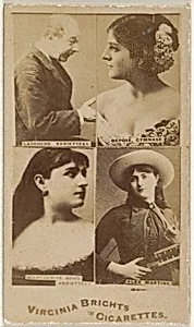 Lasouche, Variettees/ Depoix, Gymnase/ Marguerite Hood, Variettees/ Alex Martins, from the Actors and Actresses series (N45, Type 4) for Virginia Brights Cigarettes by Allen & Ginter