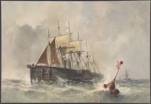 Launching the Buoy from the Bow of the Great Eastern on August 8th, 1865