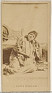 Laura Biggar, from the Actors and Actresses series (N45, Type 8) for Virginia Brights Cigarettes by Allen & Ginter