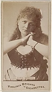 Laura Moore, from the Actors and Actresses series (N45, Type 1) for Virginia Brights Cigarettes by Allen & Ginter