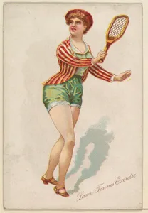 Lawn Tennis Exercise, from the Pretty Athletes series (N196) issued by Wm. S. Kimball & Co.