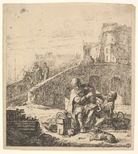 Lazarillo Stealing Grapes from the Poor Blind Beggar