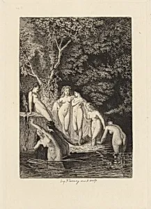 Le Bain, plate 6 from "The Decameron"
