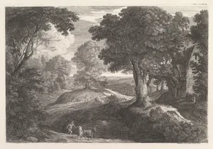 Le Bouvier pres d'une mare