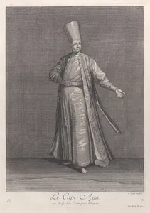 Le Capi-Aga, ou chef des Eunuques blancs, plate 5 from "Recueil de cent estampes représentent differentes nations du Levant"