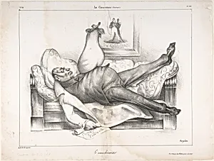 Le Cauchemar (The Nightmare), published in La Caricature no. 69, February 23, 1832 by Honoré Daumier|Marquis de Lafayette|Louis Philippe, King of France|Aubert et Cie|Delaporte