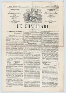 Le Charivari newspaper, April 12, 1869: Will he be God, a table, or a basin?, from 'News of the day'