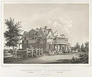 Le Cottage D'Alexandrie près de Péterof, from the series Vues pittoresques des palais & jardins impériaux aux environs de St. Petersbourg by C. Schultz|J. Meyer|Lemercier|J. Velten