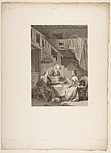 Le Faucon, La Coupe Enchantee, from "Contes et nouvelles en vers par Jean de La Fontaine. A Paris, de l'imprimerie de P. Didot, l'an III de la République, 1795" by Jean de La Fontaine|Jean Honoré Fragonard|Jean-Baptiste Tilliard|Pierre Didot l'ainé