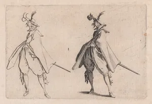 Le Gentilhomme au Grand Manteau, Vu de Face (The Gentleman with the Large Mantle, Viewed from the Front), from Les Caprices Series B, The Nancy Set