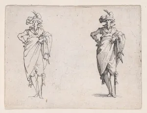 Le Gentilhomme de Face, La Main Droite Sur la Hanche (Gentleman Facing Foward, his Right Hand on his Hip), from Les Caprices Series A, The Florence Set