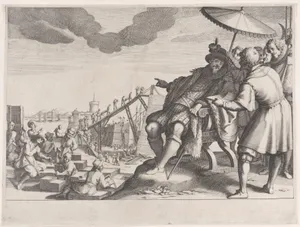 Le Grand Duc Fait Fortifier le Port de Livourne (The Grand Duke Fortifying the Port of Livourne), from La Vie de Ferdinand Ier de Médicis série appelée aussi Les Batailles des Médicis (The Life of Ferdinand I de'Medici also called The Medici Battles)