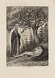 Le Jardinier du Couvent, plate 3 from "The Decameron"