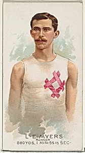 L.E. Myers, Runner, from World's Champions, Series 2 (N29) for Allen & Ginter Cigarettes by Lindner, Eddy & Claus|Allen & Ginter