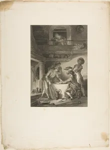 Le Pate d'Anguilles, from "Contes et nouvelles en vers par Jean de La Fontaine. A Paris, de l'imprimerie de P. Didot, l'an III de la République, 1795"