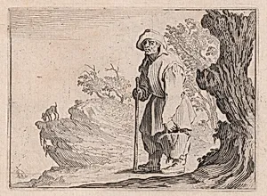 Le Paysan Portant son Sac (The Peasant Carrying his Sack), from Les Caprices Series B, The Nancy Set by Jacques Callot|Lorenzo de' Medici