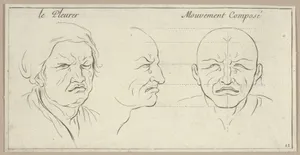 Le Pleurer and mouvement composé (from Caractères des passions, gravés sur les desseins de l'illustre Monsieur le Brun)