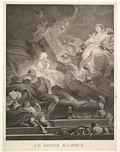 Le Songe d'Amour by Jean Honoré Fragonard|Nicholas François Regnault