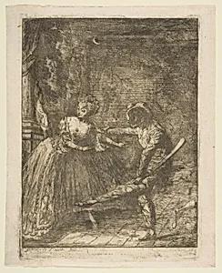 Le Theatre Italien by Gabriel de Saint-Aubin