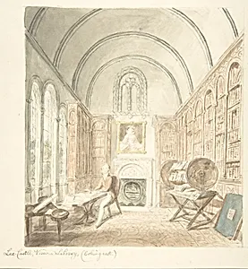 Lea Castle, View in the Library, Looking East
