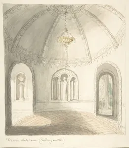 Lea Castle, Worcestershire, View in Ante-room, Looking North