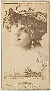 Lea D'ascot, Paris, from the Actors and Actresses series (N45, Type 1) for Virginia Brights Cigarettes by Allen & Ginter