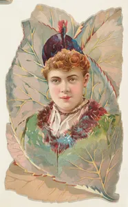 Leaves, from the Novelties series (N122) issued by Gail & Ax Tobacco to promote Navy Long Cut