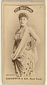 Leicester, from the Actors and Actresses series (N171) for Gypsy Queen Cigarettes by Goodwin & Company