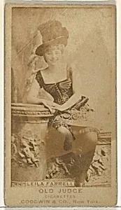 Leila Farrell, from the Actors and Actresses series (N171) for Old Judge Cigarettes by Goodwin & Company