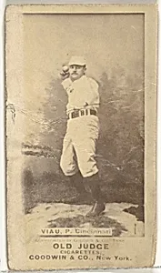 Leon A. "Lee" Viau, Pitcher, Cincinnati, from the Old Judge series (N172) for Old Judge Cigarettes by Goodwin & Company