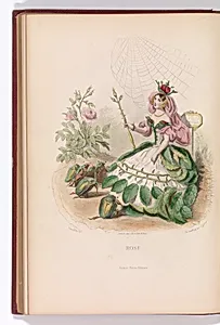 Les Fleurs Animées by Taxile Delord|Garnier Frères|J. J. Grandville|Charles-Michel Geoffroy