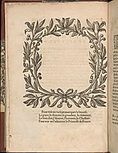 Les Secondes Oeuvres, et Subtiles Inventions De Lingerie du Seigneur Federic de Vinciolo Venitien, page 2 (verso) by Federico de Vinciolo|Jean Le Clerc|Catherine de Bourbon