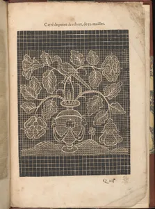 Les Secondes Oeuvres, et Subtiles Inventions De Lingerie du Seigneur Federic de Vinciolo Venitien, page 64 (recto)