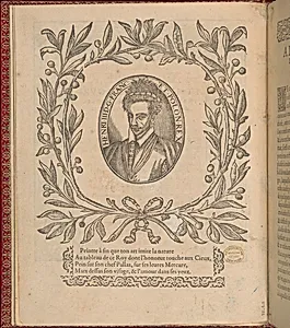 Les Singuliers et Nouveaux Portraicts... Part I title page (verso) by Jean Le Clerc|Henri III, King of France and Poland|Louise de Lorraine-Vaudemont|Chambolle-Duru|Federico de Vinciolo