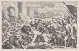 Les Troupes Forcent la Porte d'une Ville (The Troops Force Their Way Through the Gate of a City), from La Vie de Ferdinand Ier de Médicis série appelée aussi Les Batailles des Médicis (The Life of Ferdinand I de'Medici also called The Medici Battles)